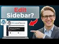 How To Add Or Edit A Sidebar In WordPress