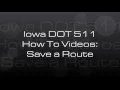 511 How-To Save and edit a route