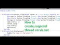how to create suspend thread on vb net