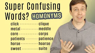 Super Confusing Words Useful HOMONYMS explained