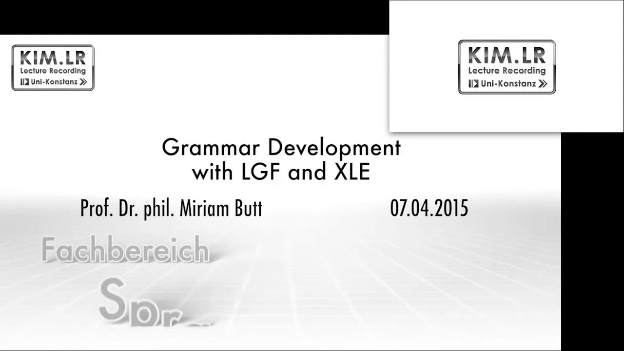 Grammar Development 1: The basics