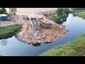 Wonderful Move On Stone Building Road Across Canal Task! Good Team Work KOMATSU Bulldozers \u0026 Trucks