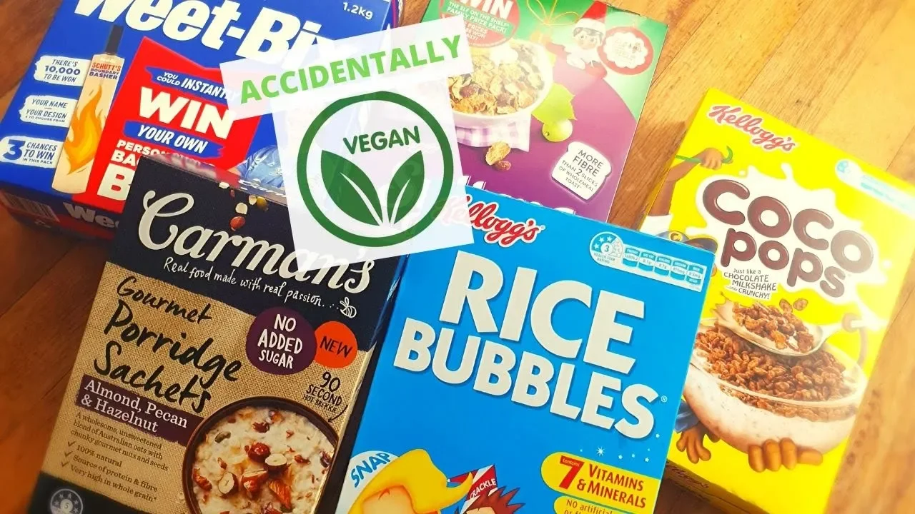 SURPRISING ACCIDENTALLY VEGAN CEREALS    THAT VEGAN DAD