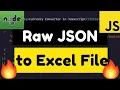 Node js Express Raw JSON to Excel File Converter Full Web App Using json2xls Library Live Deployment