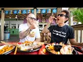 Food in Florida SWEET PINK SHRIMP Yellowtail Snapper in Key Largo USA