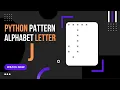 Python Tutorial How to Create Alphabet Pattern J