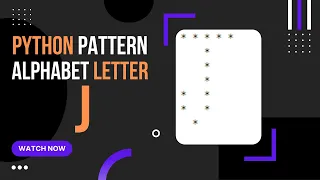 Python Tutorial How to Create Alphabet Pattern J