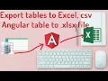 Angular data table export to excel WEB TABLE TO EXCEL FILE in Angular