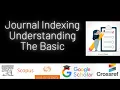 Journals Indexing Understanding the Basics