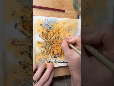 Drawing on toned paper looks awesome !