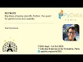 KEYNOTE Ralf Gommers - Big ideas shaping scientific Python the quest for performance and usability