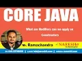 What are modifiers can we apply on Constructors Core Java Tutorial