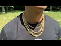 Affordable Durable 18k Gold Gold Plated Stainless Steel Miami Cuban Link Chains From Harlembling