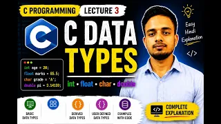 C Data Types Explained int float char double C Programming Lecture 3