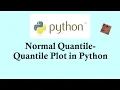 Doing statistics using Python programming Normal Quantile - Quantile Plot using Python