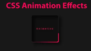 CSS Animation Effects Only Html CSS css keyframe