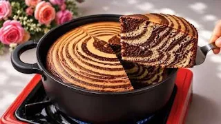 How to make marble cake at home | with out oven | Amazing result | So fluffy cake | Easy recipe ☺️