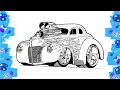 HotWheels coloring page D C channel