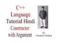 C Programming Language Tutorial Hindi 55 Constructor with argument or overloading constructor