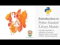 Python Standard Library Modules Chapter 8 Part 2 Unit 1 Class XI Computer Sc 083 Eng
