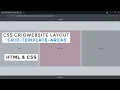 CSS GRID Website Layout using Grid Template Areas Property HTML CSS CSS GRID Learn HTML CSS