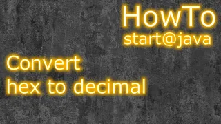 Java Program for Hexadecimal to Decimal Conversion