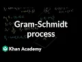The Gram-Schmidt process Alternate coordinate systems bases Linear Algebra Khan Academy
