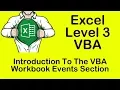 Excel VBA Introduction To The VBA Workbook Events Section