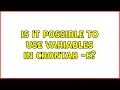 Is it possible to use variables in crontab - e 3 Solutions