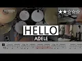 Lv 04 HELLO - ADELE Pop Drum Cover Score Sheet Music Lessons Tutorial DRUMMATE