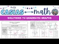 Solutions to Quadratic Functions from Graphs Tables Algebra 1 Lesson