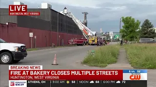 Fire at bakery closes multiple streets