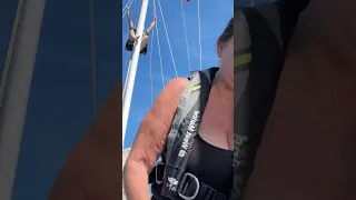 The Climb That Almost Went Wrong #sailing #mast #scarey