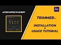 Create Animated Lines Shapes in After Effects Trimmer After Effects Script Tutorial - Ae Scripts