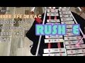 RUSH E - DRUM AND LYRE GUIDE with letter notes