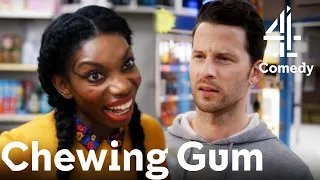 tracey shows off to her ex michaela coel comedy chewing gum