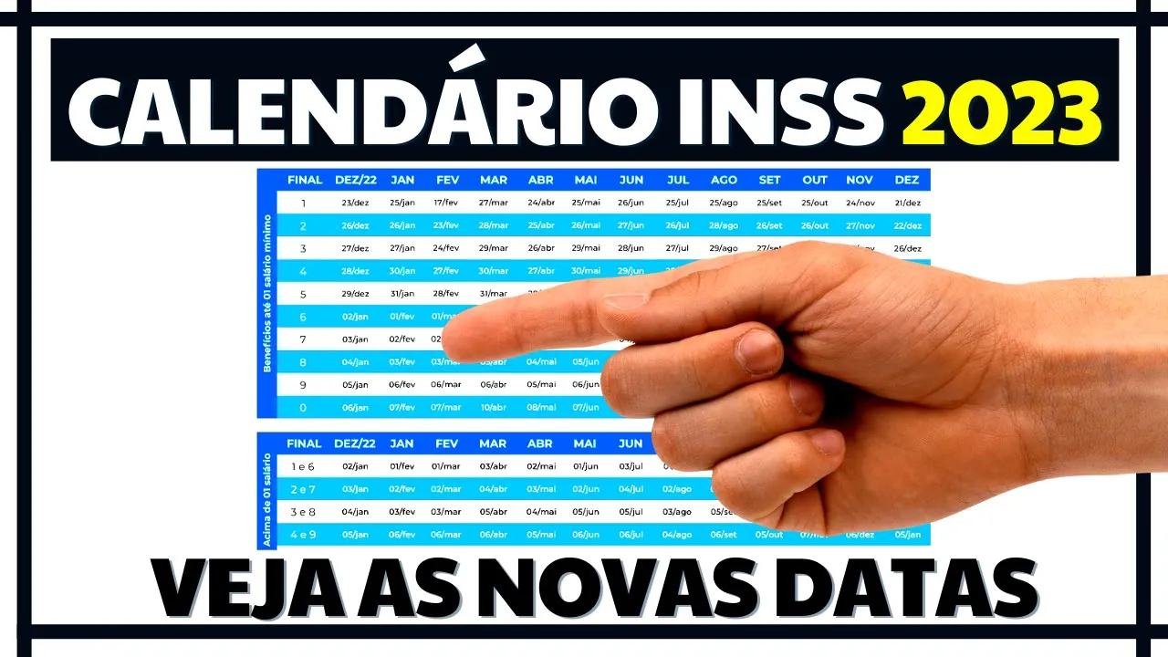 NOVO CALENDÁRIO DE PAGAMENTOS DOS BENEFÍCIOS DO INSS 2023 - APOSENTADOS E PENSIONISTAS