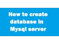 how to create database in mysql workbench 6 3 ce