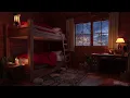 Cozy Cabin Ambience with Rain on Window, Thunderstorm \u0026 Crackling Fireplace Sounds | 8 Hours