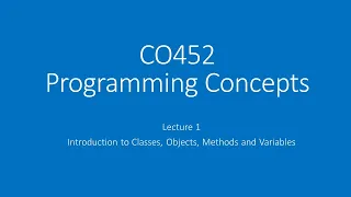2021 BlueJ Lecture 1 - Classes and Objects