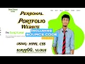 Personal Portfolio Website Using html and css with Source code How to create Personal Website