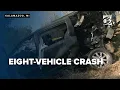 Crash involving at least eight vehicles injures two children woman east I-94 shutdown