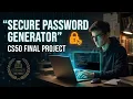 Secure password Generator Cs50 Final project python