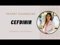 Cefdinir Patient Counseling