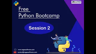PYTHON TUTORIAL - SESSION 2 Live Training on Python From Basics to Advance BootCamp