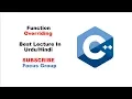 What is Function Overriding C Lecture in