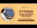 Buzz Number Program In Python Lec 10