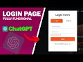 LOGIN PAGE how to create website using AI chatGPT l HTML CSS JavaScript PHP
