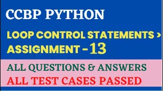 Loop Control Statements Assignment - 13 Python NxtWave CCBP 4 0