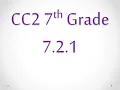 CC2 7 2 1 and 7 2 2 Lesson Homework Help CPM